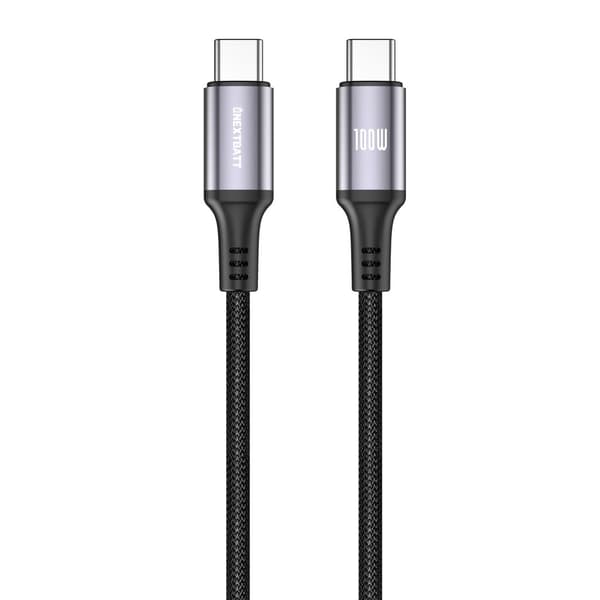NEXTBATT USB-C til USB-C kabel 100W, 5A, 1m - Sort