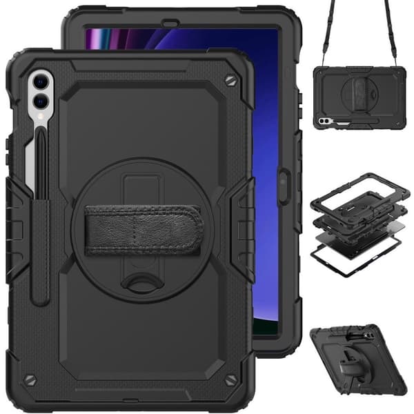 Samsung Galaxy Tab S9 FE Plus Stödfodral - Svart