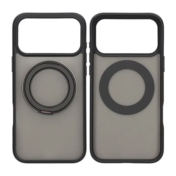 Mobilcover Roterende Magnetisk Stand til iPhone 17 Pro Max - Sort