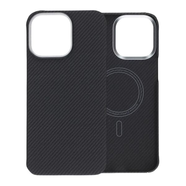 Kevlar Magsafe cover til iPhone 15 Pro Max - Sort med striber