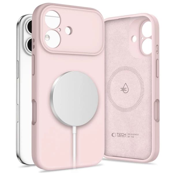 Tech-Protect Silicone MagSafe -kotelo iPhone 17:lle - Pinkki