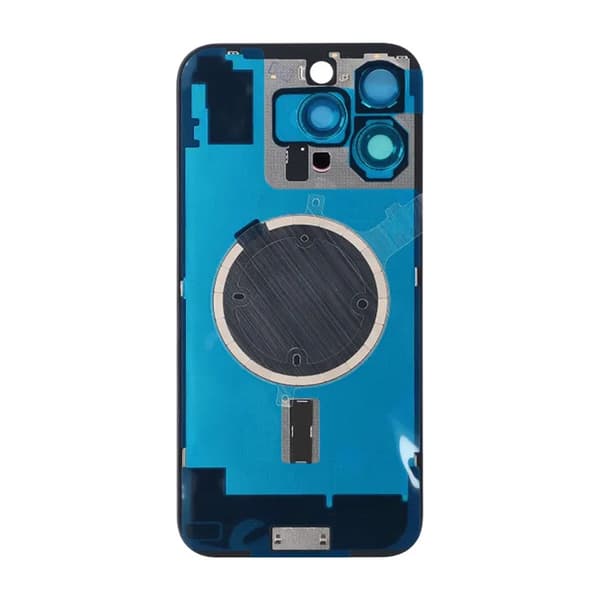 iPhone 16 Pro Max Bagside Glas med Magnet og Kameralinse - Sort Titanium