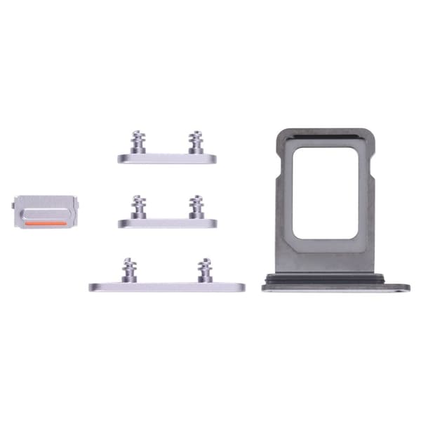 SIM-kortbakke og sideknapper til iPhone 14 Pro Max, lilla