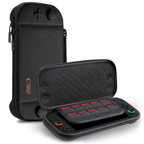 Tech-Protect Nintendo Switch 2 Slim -suojakotelo – Musta