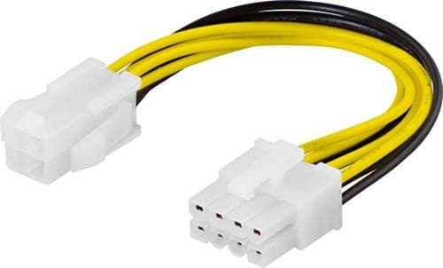 DELTACO adapterkabel 4-pin ATX12V til 8-pin EPS12V 10 cm