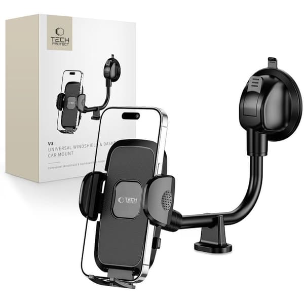 Tech-Protect V3 Lång Arm Mobilhållare Bil – Svart