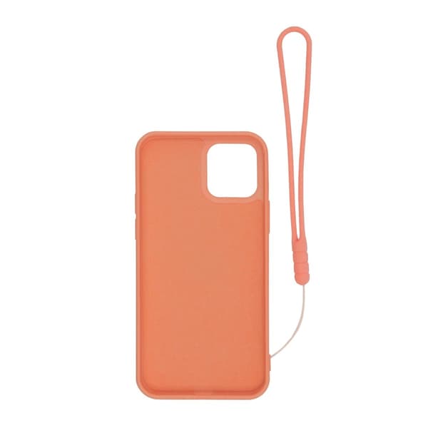 iPhone 12 Pro Max Silikonskal med Ringhållare och Handrem - Orange