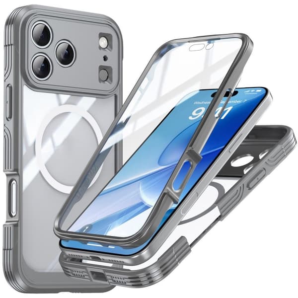 iPhone 17 Pro Skal + Skärmskydd - Grå