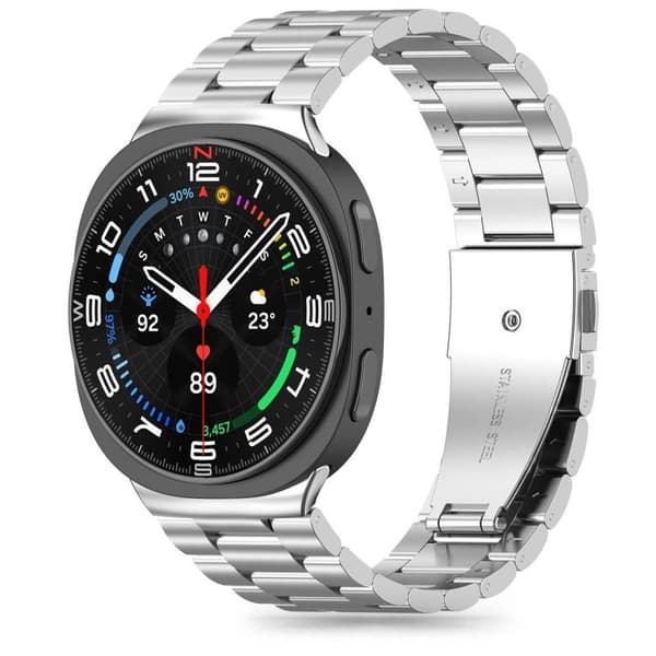 Tech-Protect Rustfri Stålrem Samsung Galaxy Watch 8/8 Classic - Sølv
