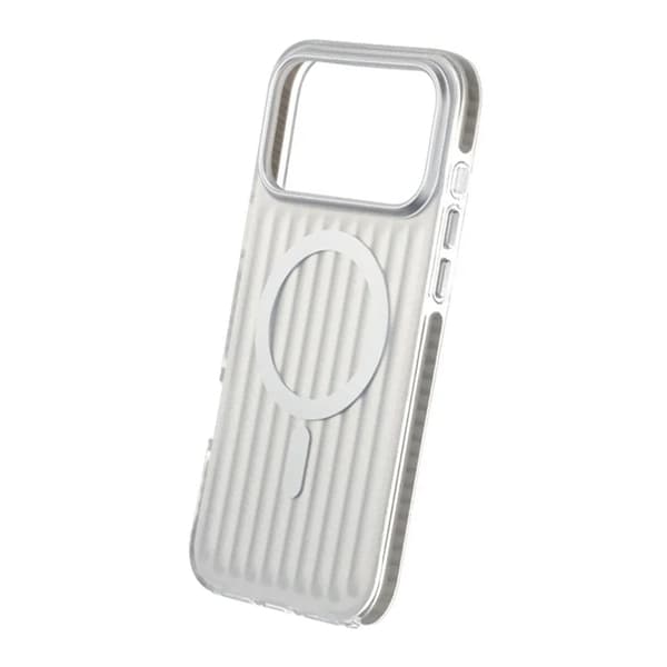 Mobilskal Korrugerad Magsafe för iPhone 17 Pro Max - Silver