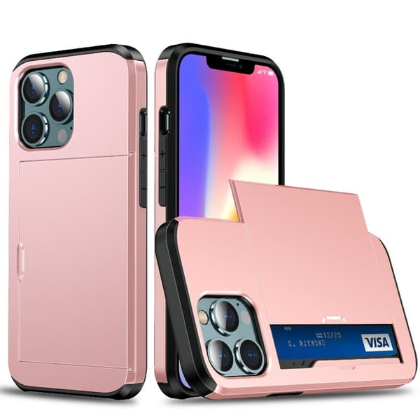 IPhone 13 mini -kotelo korttipidikkeellä – Rosé
