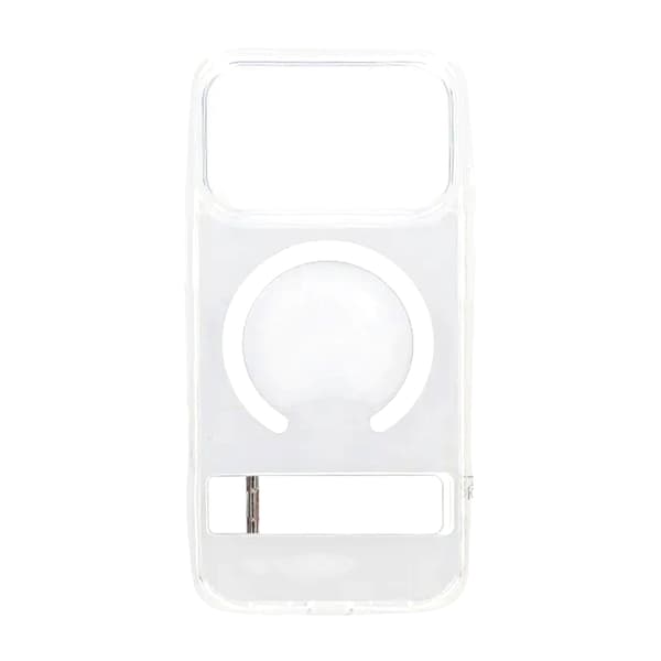 Mobilskal Rvelon med Stativ för iPhone 17 Pro - Transparent