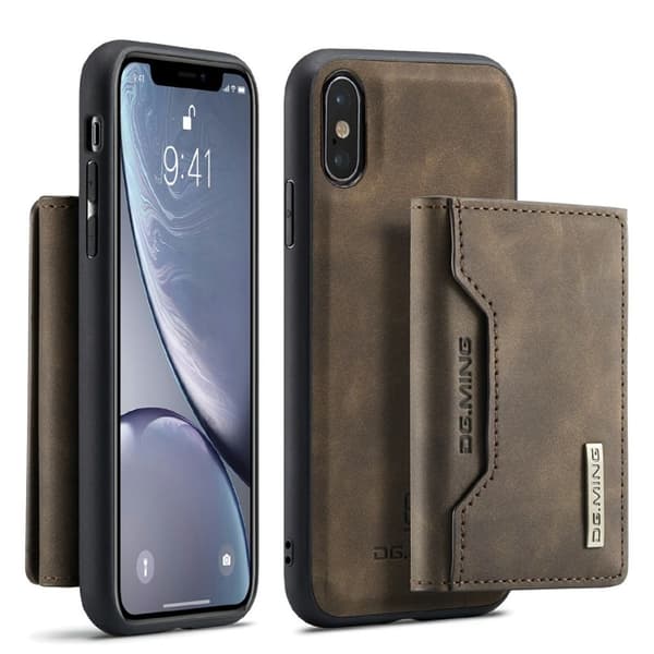 DG.MING iPhone XS Max Stødsikkert Wallet Case - Brun