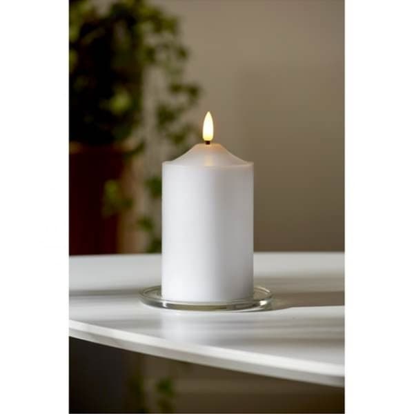 LED BLOKLYS FLAMME 15 cm / timer / Batteri
