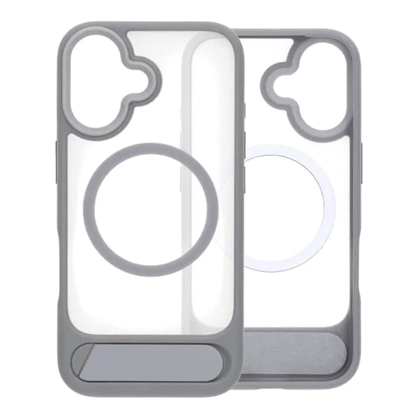 MagSafe-kuori jalustalla iPhone 17:lle - Harmaa