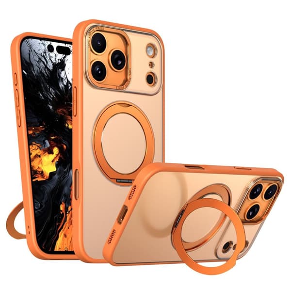 iPhone 18 Pro/17 Pro MagSafe -kotelo jalustalla - Oranssi