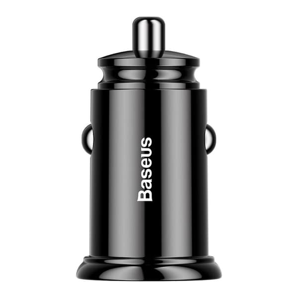 Baseus Circular Biloplader 2x USB, 30W - Sort