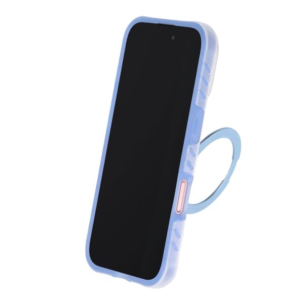 Matt Mobilskal med ringstativ för iPhone 16 - Blå