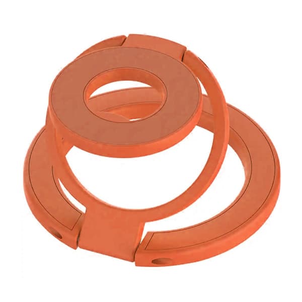 Foldable Double Magnetic Phone Ring Holder Orange