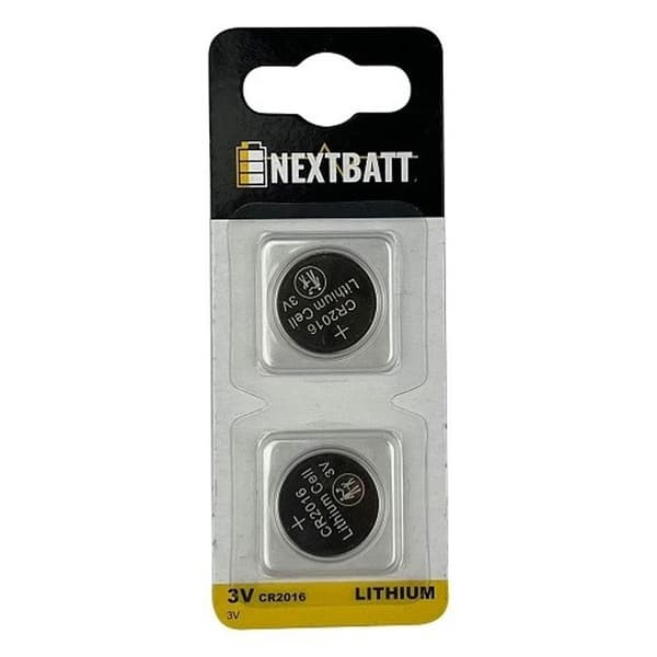 NextBatt Knapcellebatteri CR2016, 3V - 2-pak