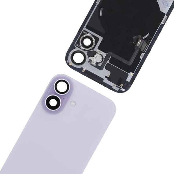 Originalt bagglas med smådele til iPhone 17 - Lavendel