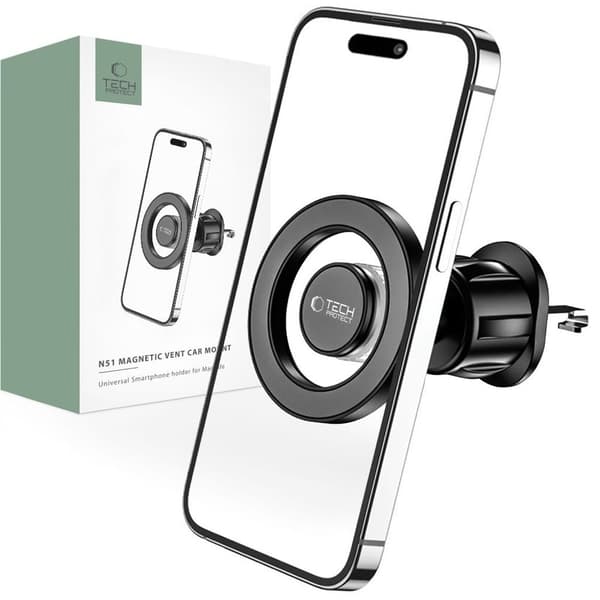 Tech-Protect N51 biltelefonholder med MagSafe til luftventil – sort