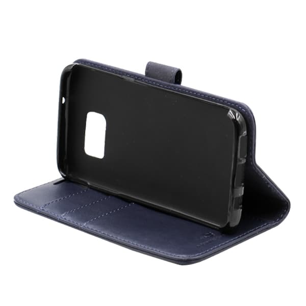 Samsung S7 Edge Pung Etui Læder med Stand - Blå