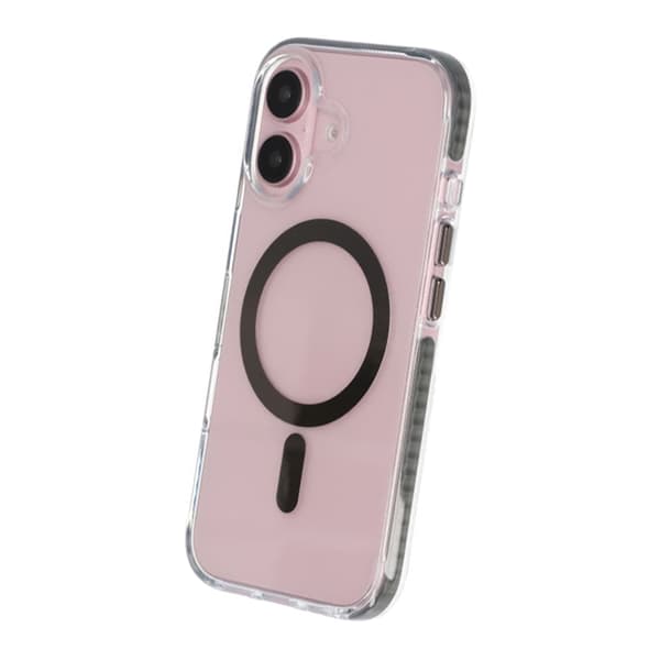 iPhone 16 Mobilcover Magnet Dobbeltbeskyttelse - Grå