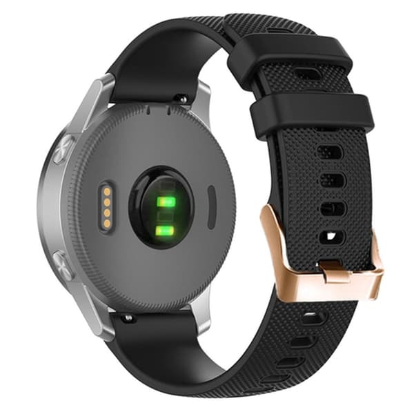 Garmin Forerunner 265S -kellon ranneke silikonia, 18 mm - Musta