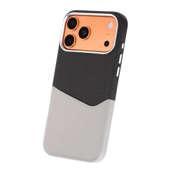Magnetisk Mobilcover med Læder Kortholder til iPhone 17 Pro og 18 Pro - Grå