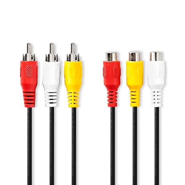 Nedis Komposit videokabel, 5m - Sort