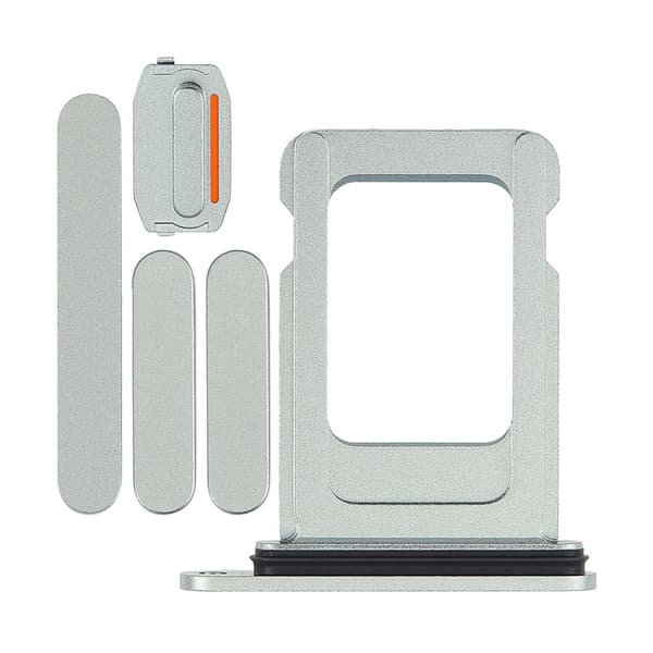 Knapper og SIM-kortholder til iPhone 15/15 Plus - Grøn