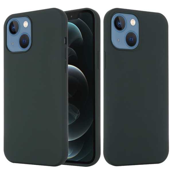 IPhone 13 silikonikuori - Tummanvihreä
