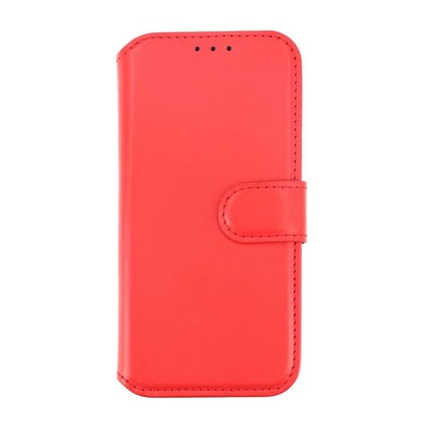 iPhone 15 Pro Plånboksfodral Läder Rvelon - Röd