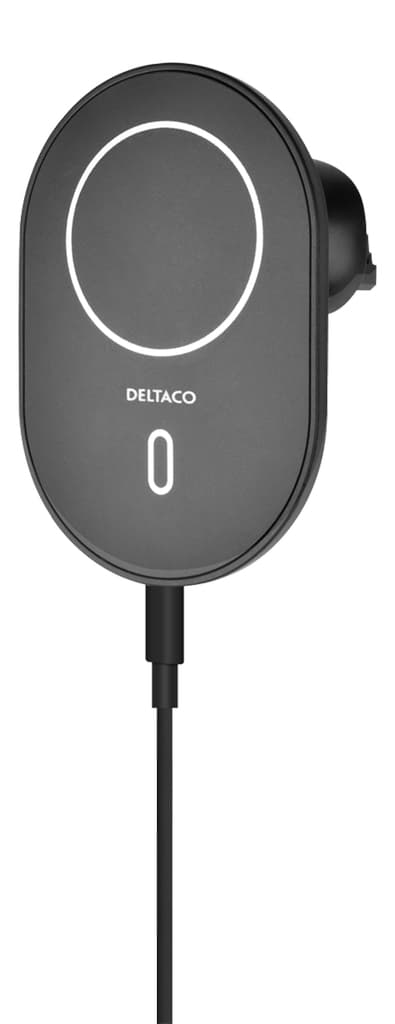 Deltaco Trådløs Biloplader 15W - Sort