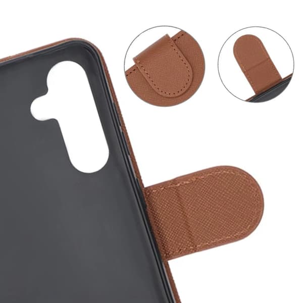 Samsung Galaxy S24 Plus Plånboksfodral med Stativ - Brun