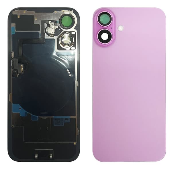 iPhone 16 Plus takakansi pienosilla (ei logoa) - Pinkki