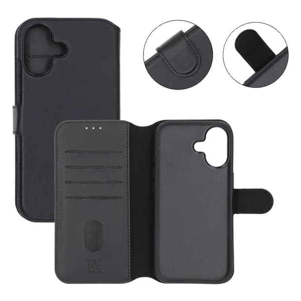Rvelon Pung Etui Magnet til iPhone 17 - Sort