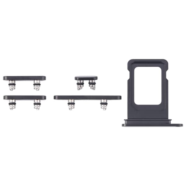 Knapper og SIM-kortholder til iPhone 15 Pro/15 Pro Max - Sort