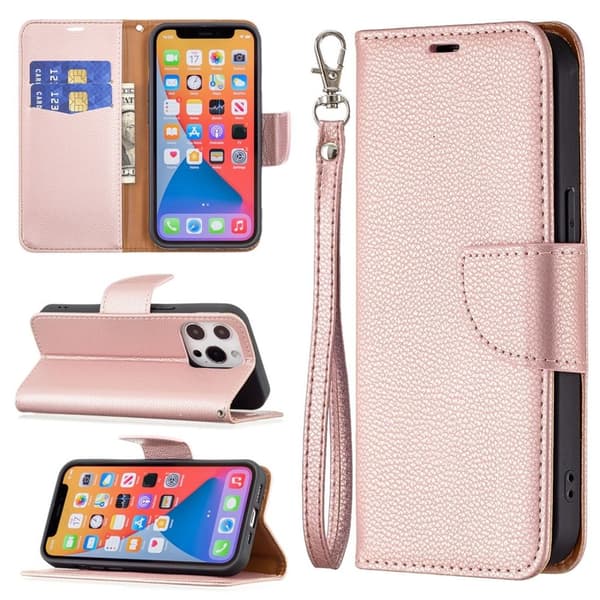 iPhone 13 Pro cover med rem - Rosaguld