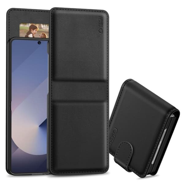 Tech-Protect Wallet Cover til Samsung Galaxy Z Flip 7 - Sort