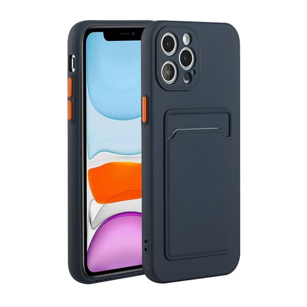 IPhone 12 Pro Max cover med kortholder - Mørkeblå