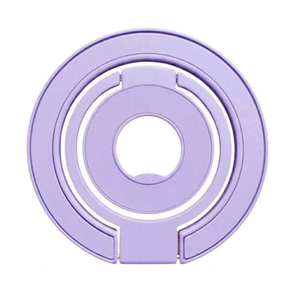 Foldable Double Magnetic Phone Ring Holder Purple