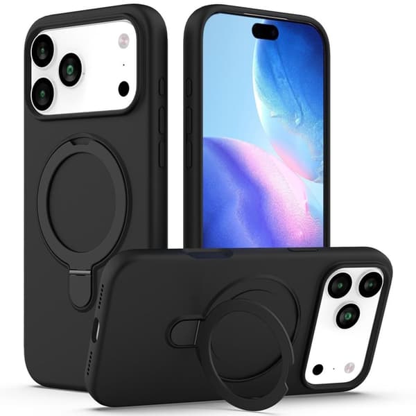 iPhone 18 Pro Max/17 Pro Max MagSafe Cover med Ringholder - Sort