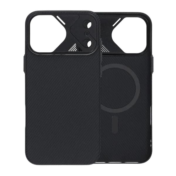 Slankt MagSafe Cover med Carbonmønster til iPhone 17 Pro Max - Sort