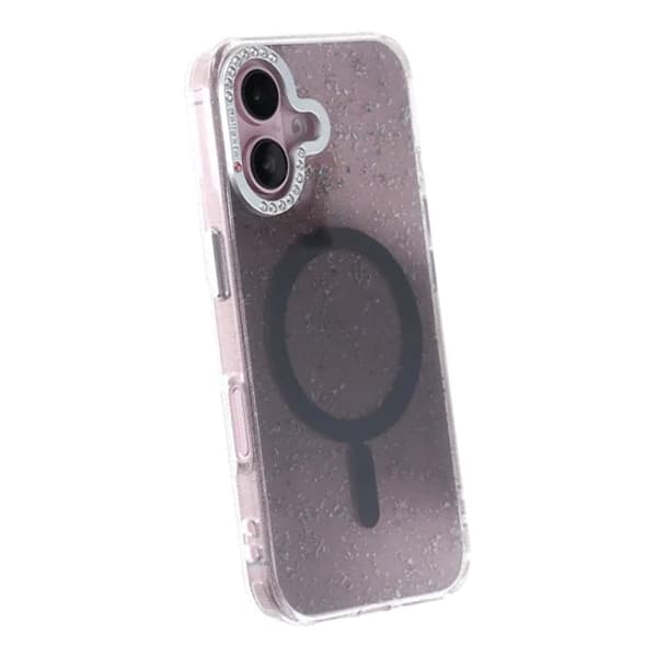 Glitter Diamond Magnetisk Cover - iPhone 16 Sort
