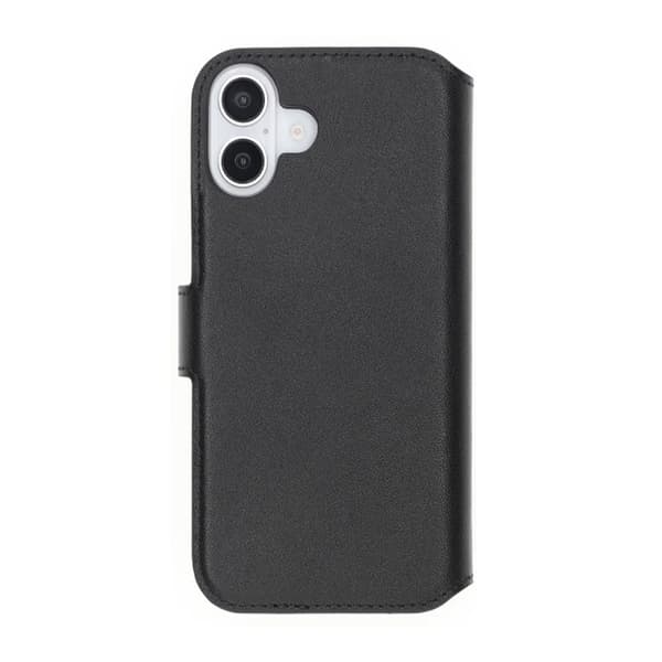 iPhone 16 Pung Etui Ægte Læder Rvelon - Sort