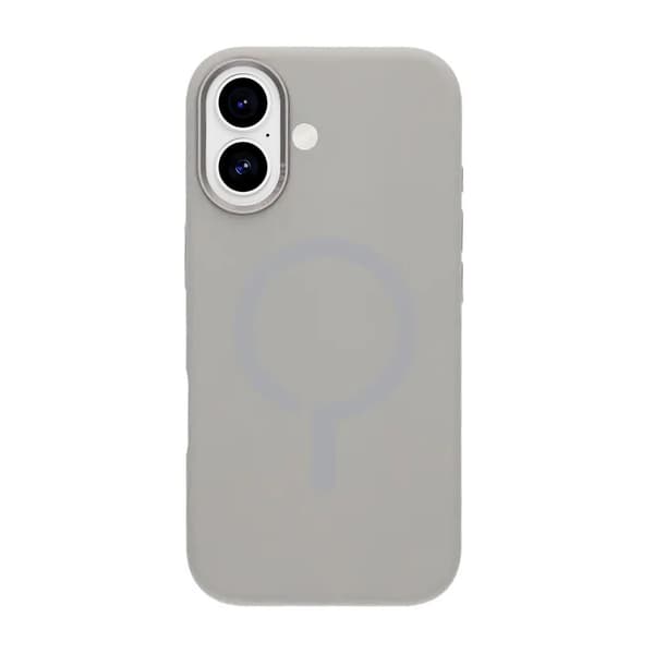 Mobilskal Silikon med Kamera Metallram för iPhone 17 - Grå