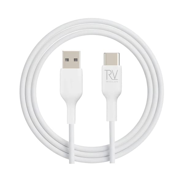 Rvelon USB-A till USB-C Kabel 1M - Vit