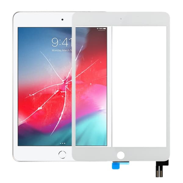 iPad mini 5 A2133 Glas Skærm med Digitizer og OCA - Hvid